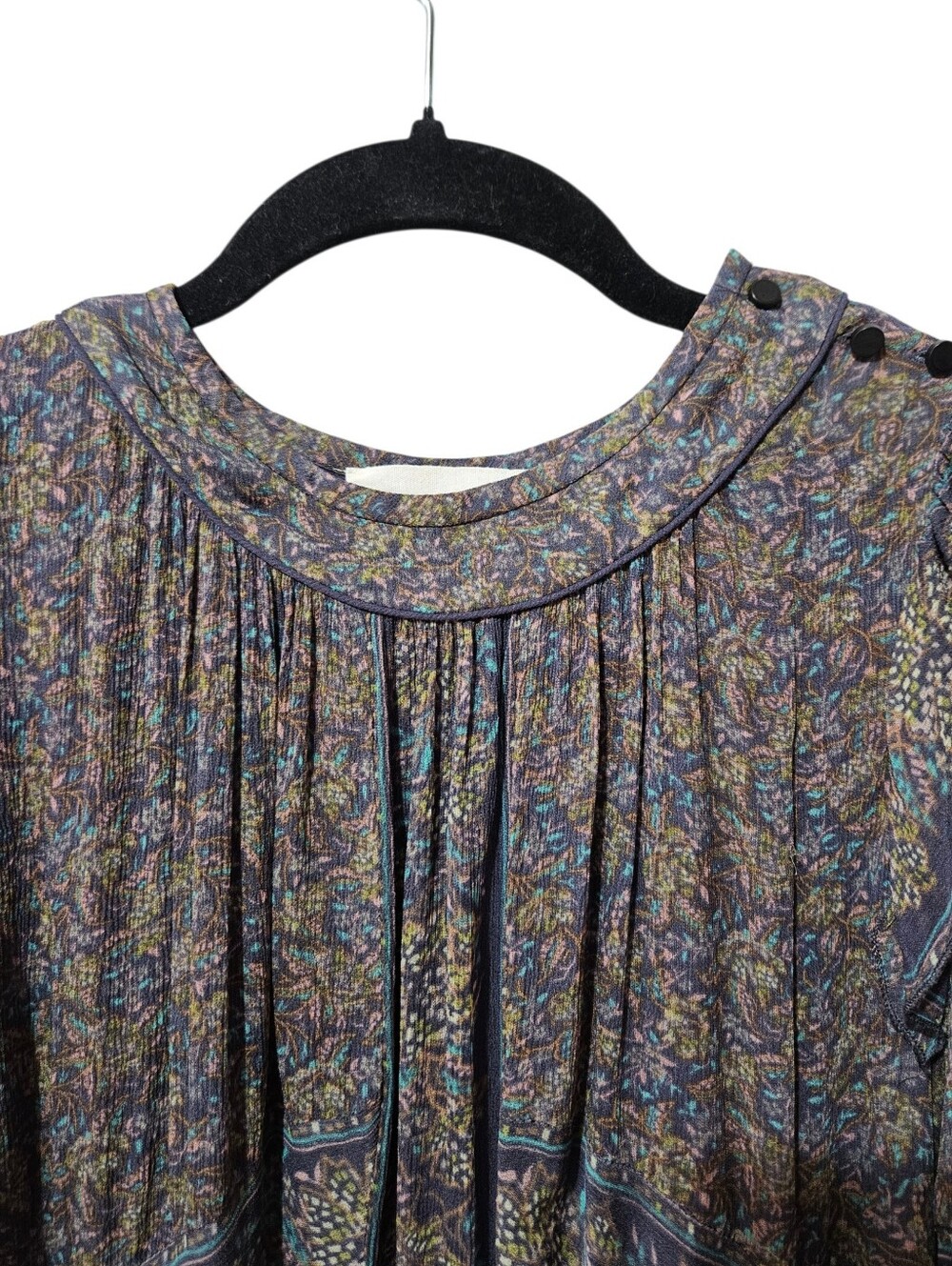 Ba&Sh Moccha Lady Top Floral Viscose Blouse 1 S Boho Whimsical Cottagecore - Picture 4 of 13